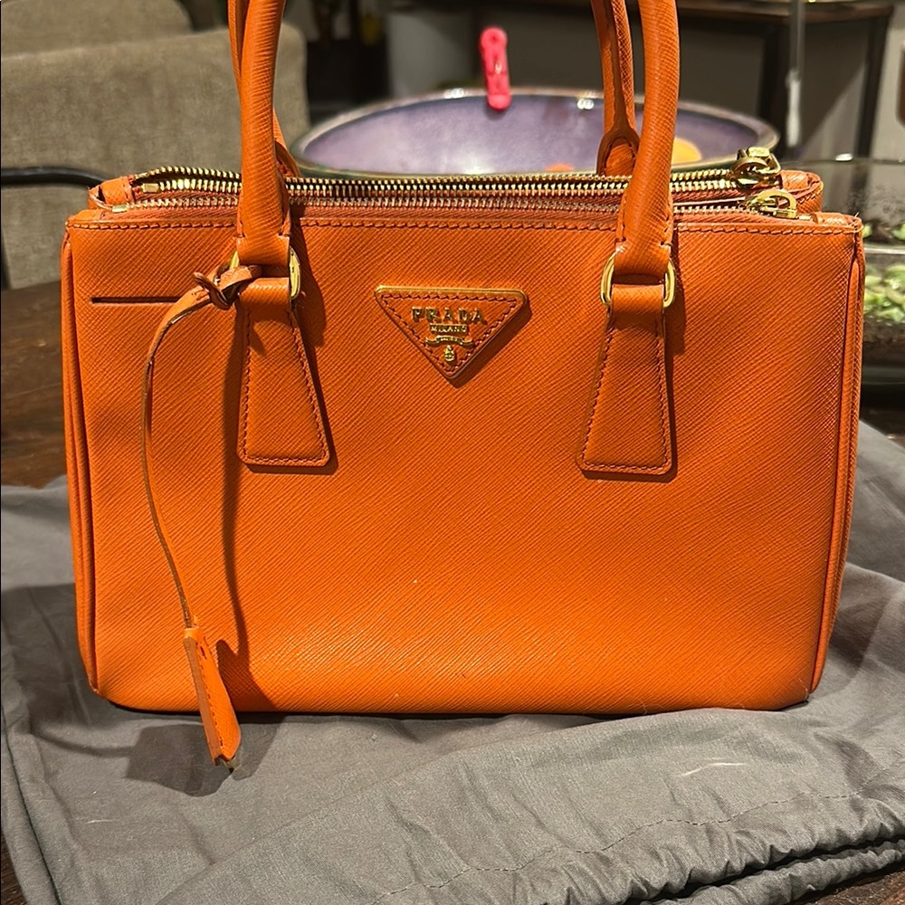 Prada Orange Leather Women's Bag